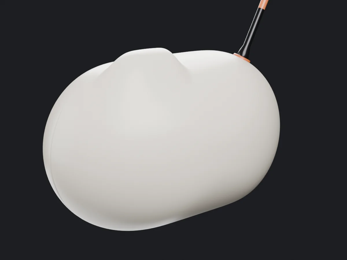 BOB MK-II head from behind: smooth back shell with the sensor dome